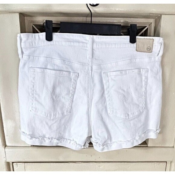AG Adriano Goldschmied The Hailey White Short Sz 31R Ex Boyfriend Roll Up U4 - Picture 6 of 12